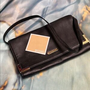 Michael Kors Black Leather Clutch